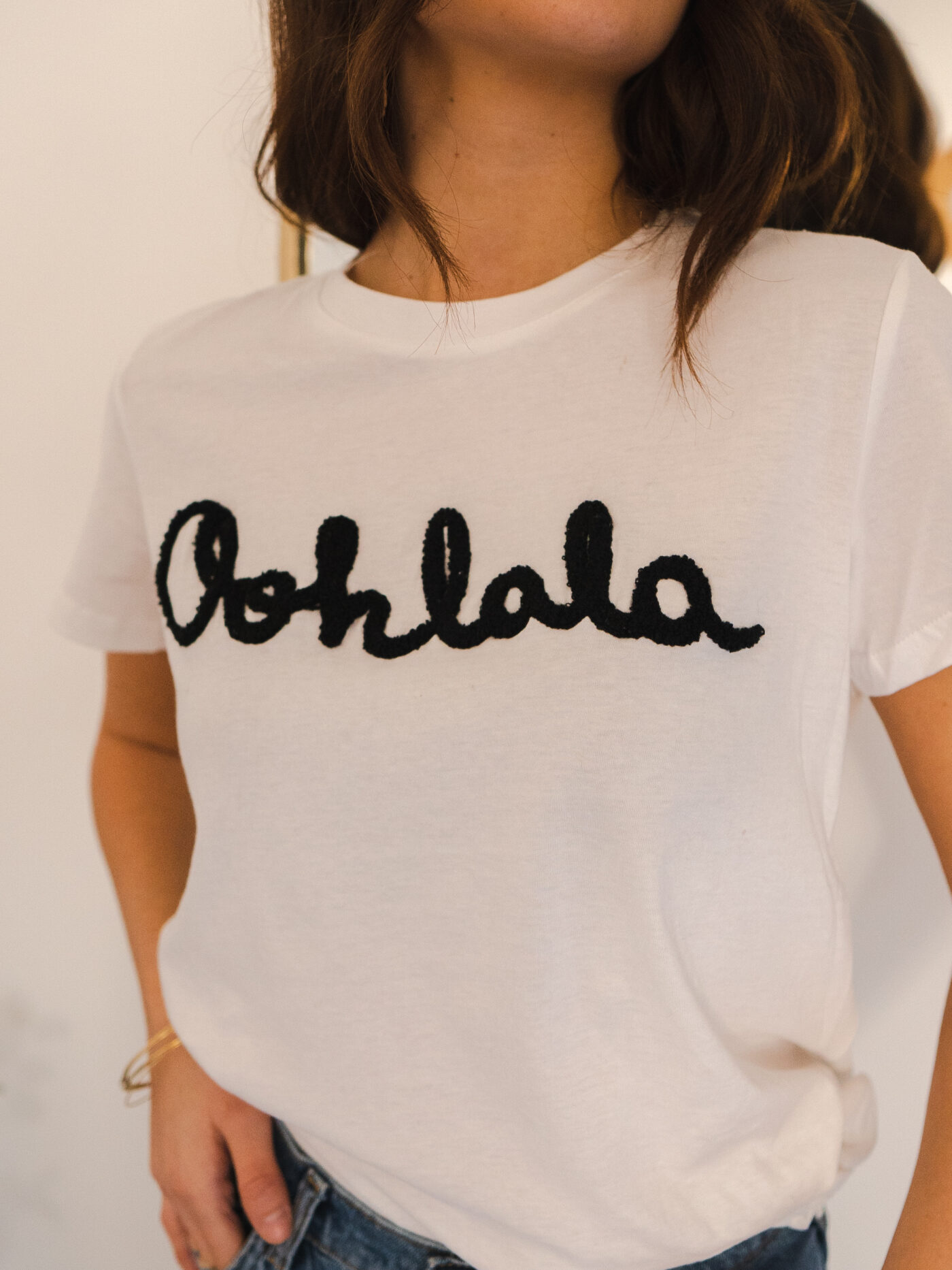 T-shirt Oohlala Blanc-Noir