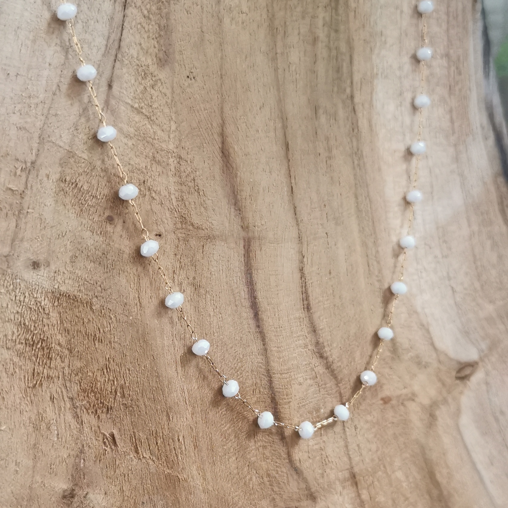 Collier BECKY Perles blanches