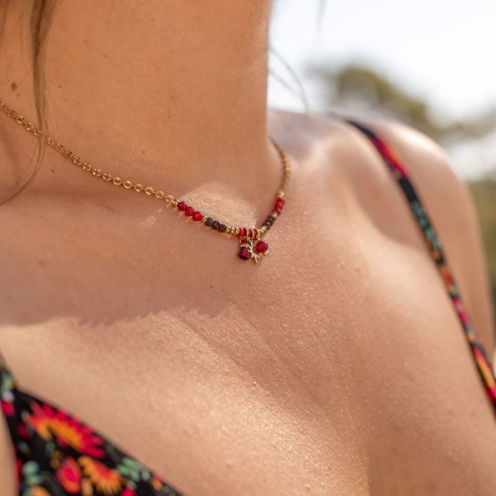 Collier BRENDY Rouge